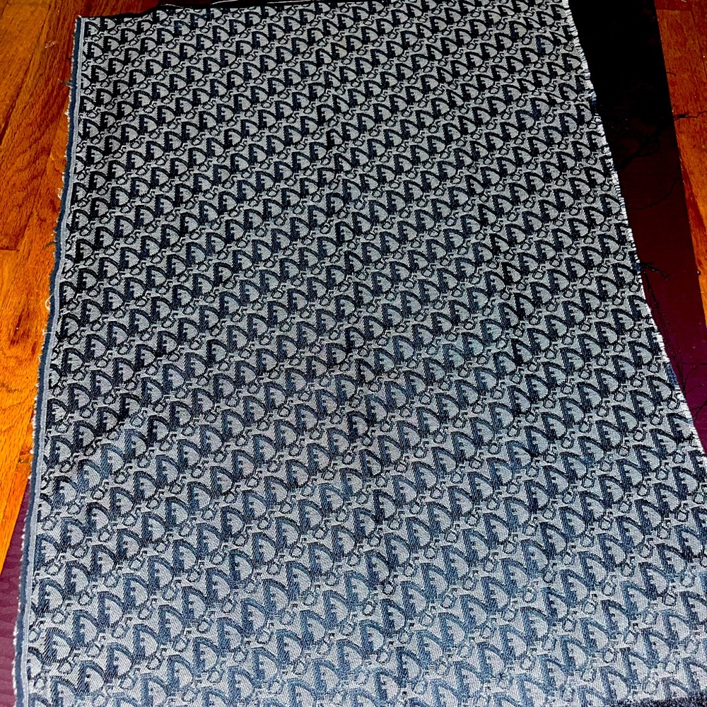 Dior denim fabric 23” x 32”